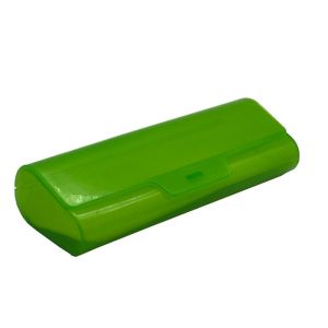 Slim Green Plastic Glasses Case Custom Logo Printing