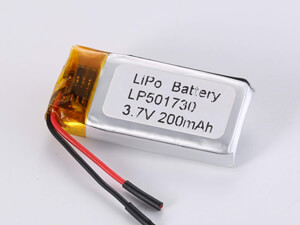 LP501730 200MAH High Energy Density Lithium Polymer Rechargeable Battery Maximum
