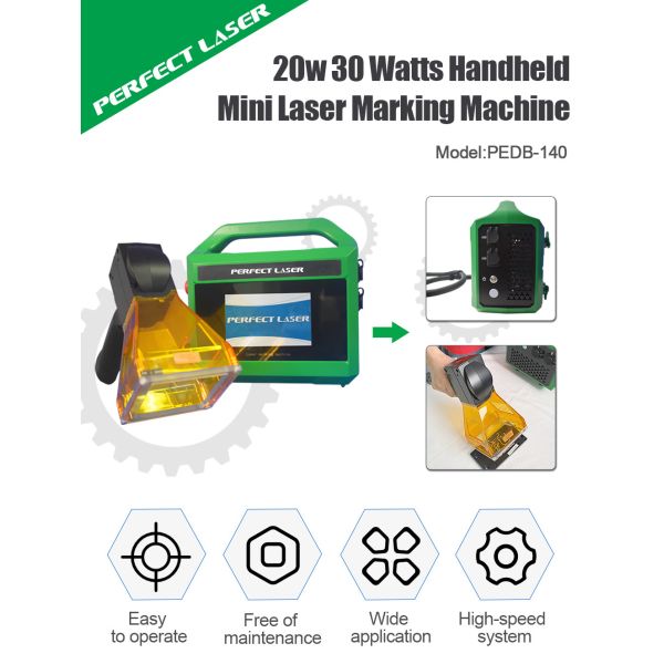 Small Metal Fiber Laser Marking Engraving Machine 20w 30w Handheld Portable
