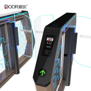900mm Width SUS304 Brushed Pedestrian Turnstile Gate 50W