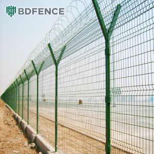 China High Security Airport 50mmx200mm aoa fence Pvc Fence Panels And Posts on sale