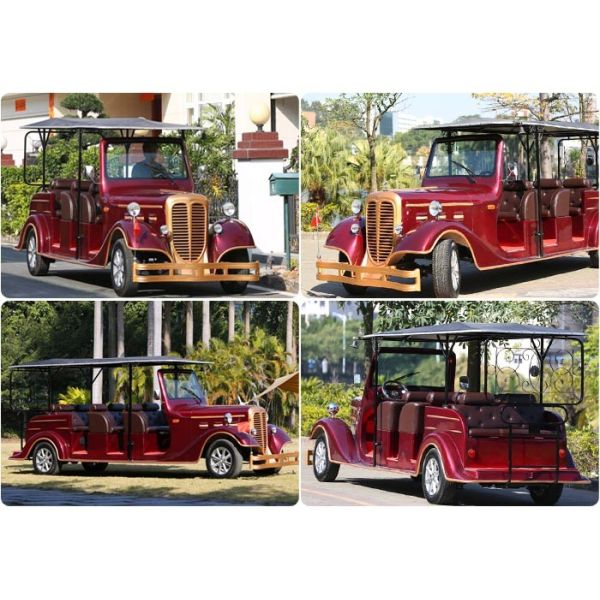 Street Legal 11 Seater Electric Vintage Cars For Real Estate And Hotel 72V/5KW