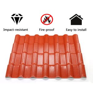 ASA Synthetic Resin Roof Tile 1050mm Width 2.5mm Thickness