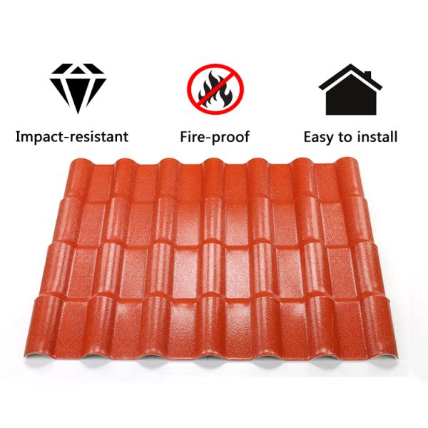 Buy ASA Synthetic Resin Roof Tile 1050mm Width 2.5mm Thickness at wholesale prices