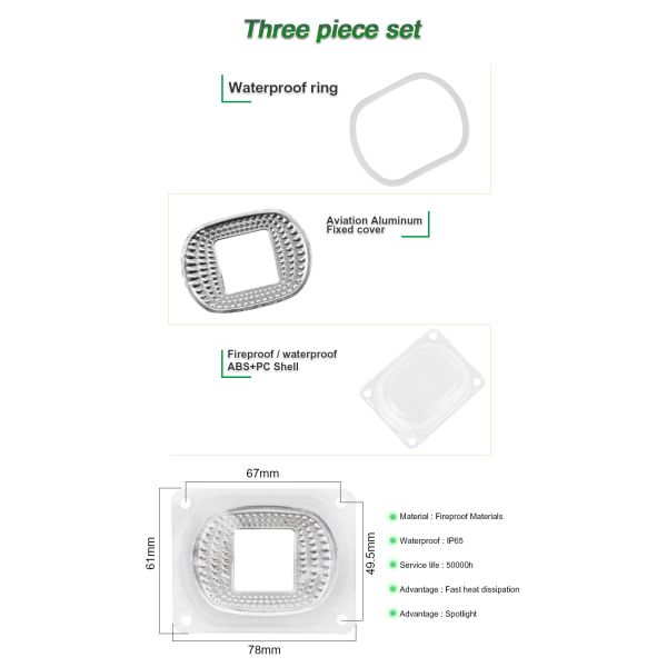 DIY COB Dimming Cob LED Chip Lens Reflector For 20W 30W 50W Spotlight