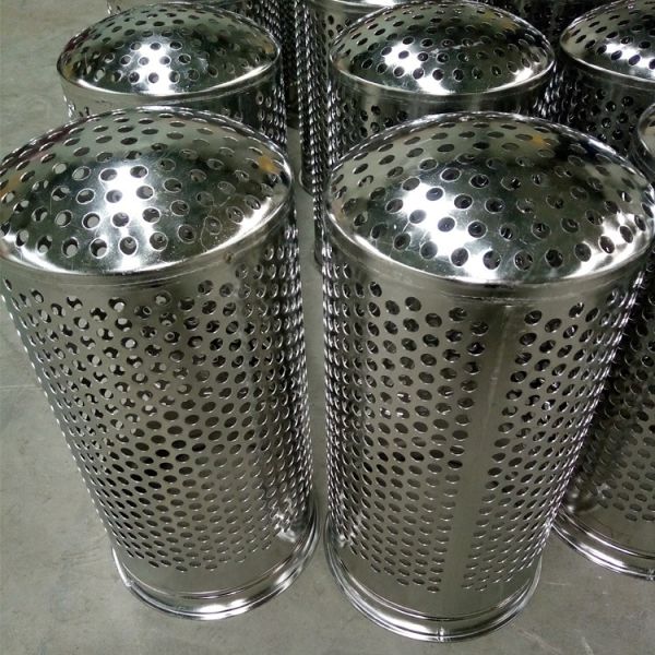 304 Perforated Stainless Steel Mesh / Filter Wire Mesh Cylindrical 5mm Hole
