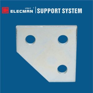 Galvanized Steel Flat Three Holes Corner Mending Plate 3-1/2 * 3-1/2