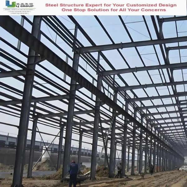 Buy Prefabricated Steel Structure Warehouse with Galvanized Frame at wholesale prices