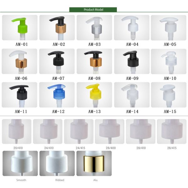 Gold Silver Black White 24/410 28/410 thick Soap Body Lotion Dispenser Plastic Aluminum Cream Lotion Pump For Bottles
