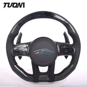 LED Mercedes Car Carbon Fiber Steering Wheel W204 Amg Benz Perforated Leather