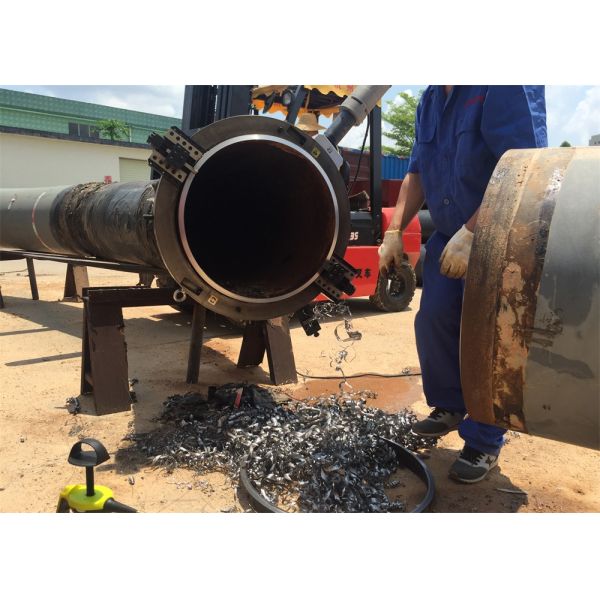 Steel Material Pneumatic Pipe Cutting Beveling Machine Split OD Mount