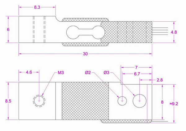 Miniature load cell 2kg small load sensor 20N small weight sensor 5 lb