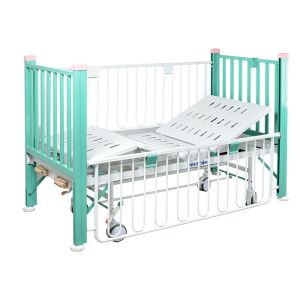 Two Function Manual Medical paediatric Bed With Enameled Steel Side Rails