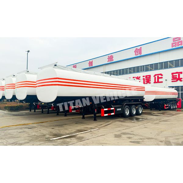 3 Axle 45000 Liters Semi Trailer Fuel Tank Diesel Fuel Tanker Trailer Oil Petrol Tanker