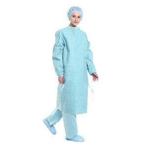 Quality Prevent Liquid Penetration Knitted Cuff 15gram Non Woven Disposable Gown for sale