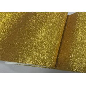 54" Width Glitter Effect Wallpaper Glitter Fabric Gold Wallpaper Pu Cloth