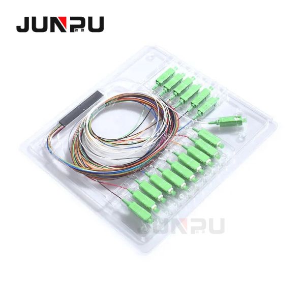 FTTH 1x2 1x4 1x8 1x16 PLC Fiber Optic Splitter With Mini Steel Tube 1M 3M 5M