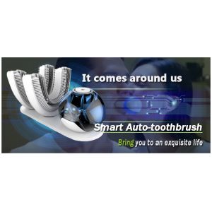 Black Hi-tech Automatic Toothbrush Angela Ultrasonic 360-degree intelligent