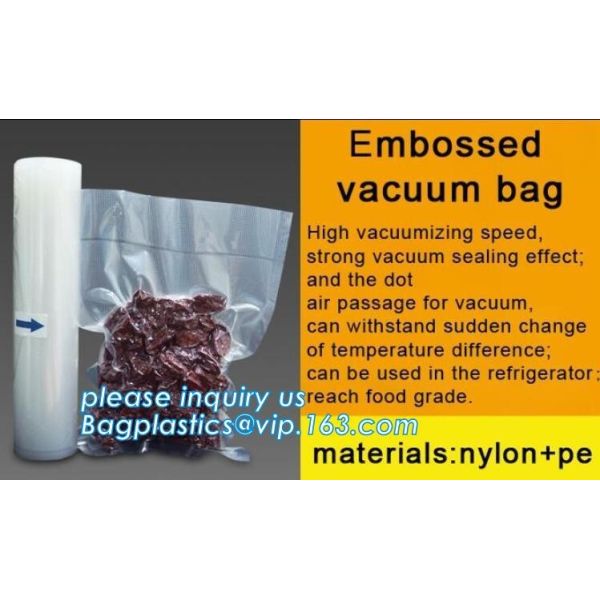 Buy Embossing Plastic Vacuum Packing Pouch Embossed Food Vacuum Sealing Storage Bag Rolls Kitchen Vacuum Storage Embossed He at wholesale prices