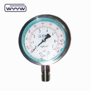 shock resistant back brass mount  pressure gauge customized range