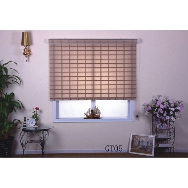 Buy Light control Blackout Material double layer beige Horizontal Shangri-la blind and curtain customized at wholesale prices