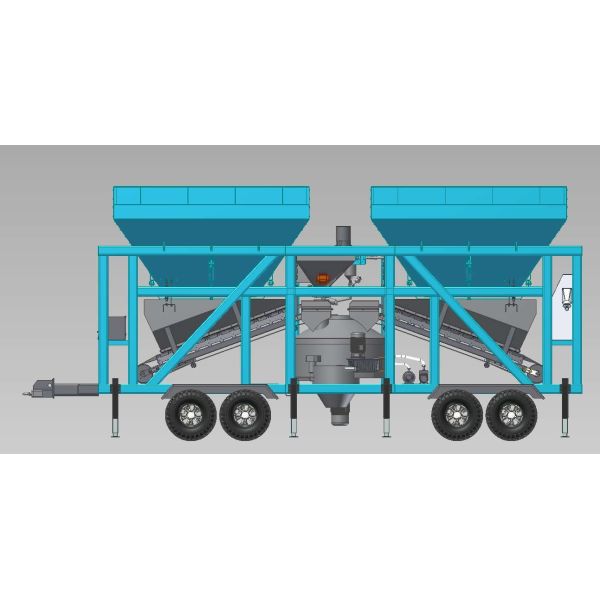 Buy 30m³/H Mini Mobile Concrete Batching Plant Machine Customized Color Fast moving on site at wholesale prices