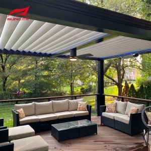 Freestanding Motorized Aluminum Pergola 3x6m For Office Space