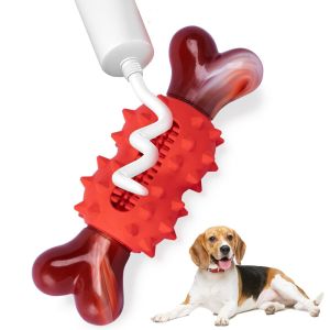 Rubberized Chewing Bone Dog Toy Tooth Grinding Tooth Cleaning