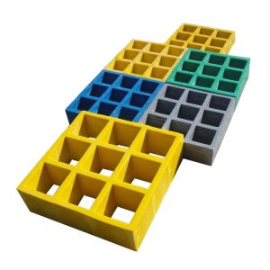 Lightweight FRP Floor Grating Fibreglass Walkway Grating 38*38*25mm