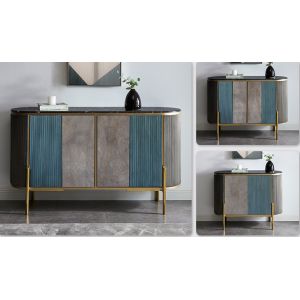 ISO14001 Appprove Gold Metal Frame Hotel Room Cabinet 860mm Height