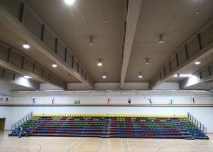 Innovative Arena Stage Seating Wall Attached Unit With Intermediate Aisle Handrails