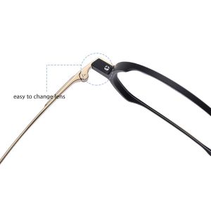 Aluminum Magnesium Titanium Frame Glasses , Custom Lens Round Prescription