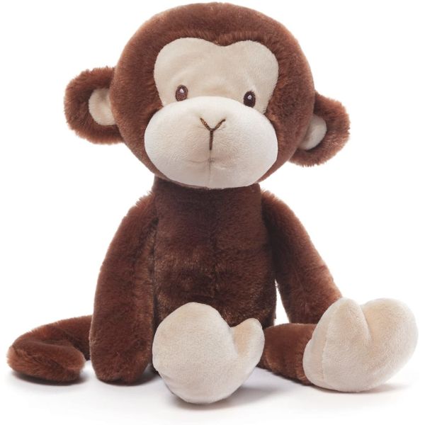 Buy Sitting Long Tail Brown Monkey Plush Toy With Big Ears at wholesale prices
