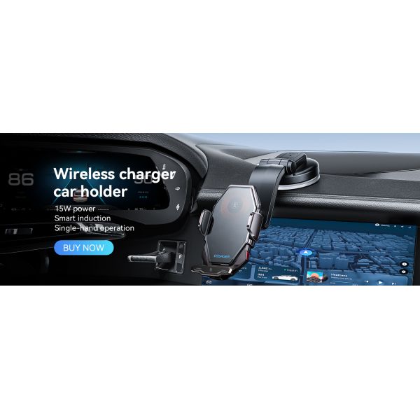 Essager 2023 Pilot 15W Wireless Car Phone Holder High Power 360 Free Rotation Fast Wireless Charging Car