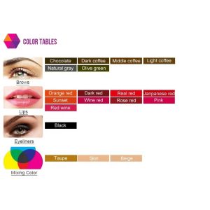 Liquid Permanent Makeup Tattoo Ink Pigments Organic Healthy