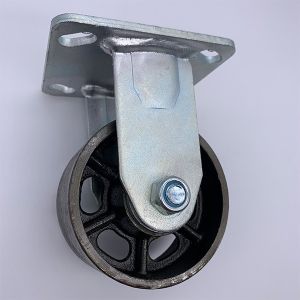 4 Inch Black Cast Iron Rigid Caster Wheels