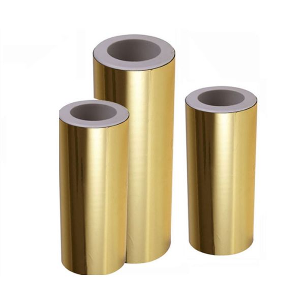 Buy 25mic Metallic Gloss Lamination Film Roll For Hot Lamination Package Cosmetics Box Packaging at wholesale prices