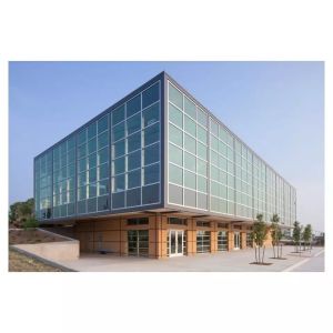 Exposed Framing Aluminum Cladding Curtain Wall Glass Transparent