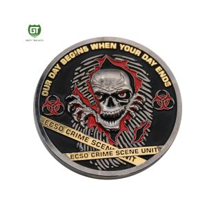 two-sided metal crafts engravable firefighter challenge coins