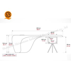 Antibacterial Solid Surface Office Furniture White Office Manager Table