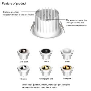 Waterproof Ip65 Recessed Bathroom Lights 80w Power 4000k CCt