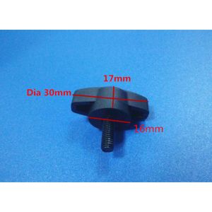 furniture hardware black plastic nylon 30mm thread bolt M6 wing knob