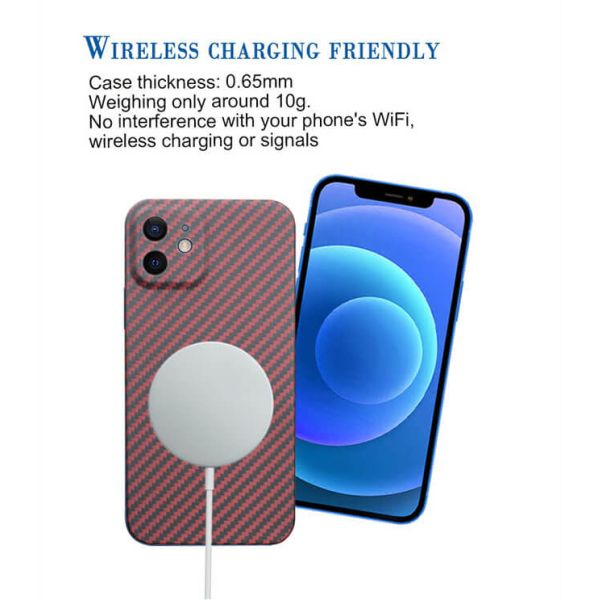 Matte Surface 0.65mm Aramid Fibre Phone Case For iPhone 12