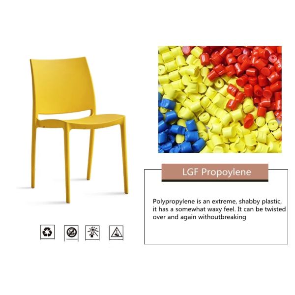 Stackable Outdoor Dining Chairs PP Plastic Home Furniture Custom Colors N.W. 4.5KGS G.W. 21KGS For Home Simple Design