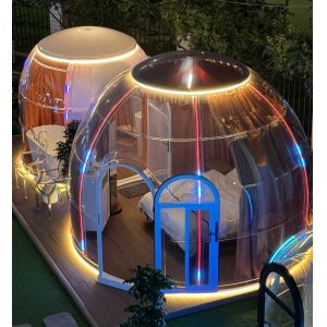 Popular Smart Star Room Leisure Polycarbonate Transparent Camping Double Dome