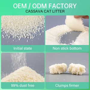High Absorptivity Cassava Cat Litter Fast Clumping Tofu Litter