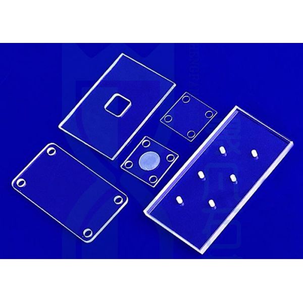 Buy Acid Resistance Custom Transparent Fused Silica Plate With 1mm Holes at wholesale prices