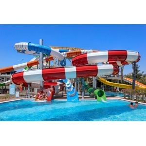 Water Park Games Equipment Fiberglass Water Slide For Children