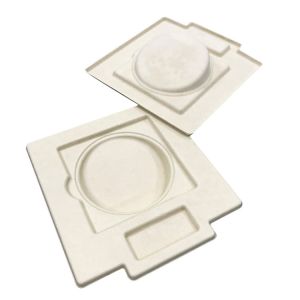 Compostable Bamboo Paper Tray Shockproof Staticproof For Cat Toy