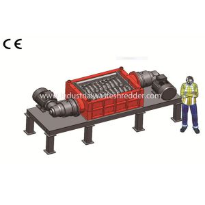 Durable Scrap Rubber Plastic Waste Shredder Red Color Multi Choices Blade